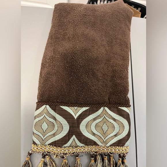 Croscill Bath Croscill Towels Embellished Tassels Set Of 2 Brown